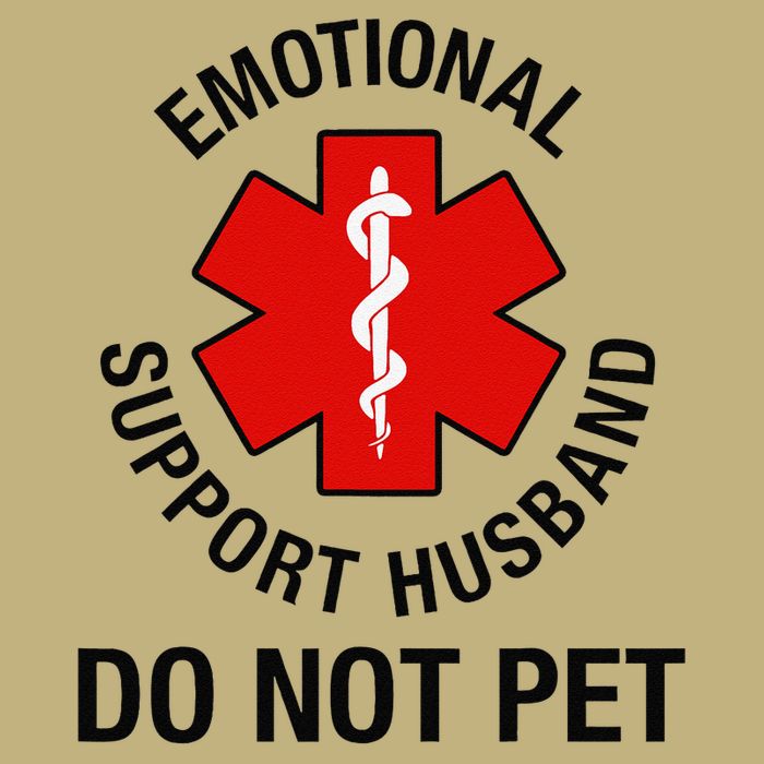 Funny Emotional Support Husband Do Not Pet Saying Magnet