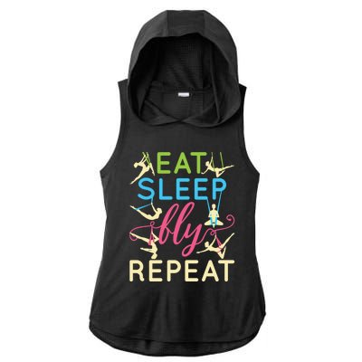 Funny Eat Sleep Fly Repeat Aerial Yoga Silks Gift Cute Gift Ladies PosiCharge Tri-Blend Wicking Draft Hoodie Tank