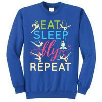 Funny Eat Sleep Fly Repeat Aerial Yoga Silks Gift Cute Gift Tall Sweatshirt