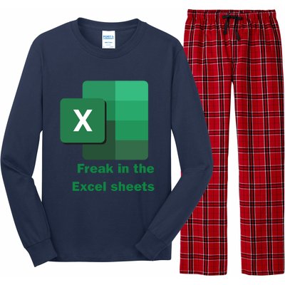 Funny Excel Sheets Freak In The Excel Sheets Long Sleeve Pajama Set