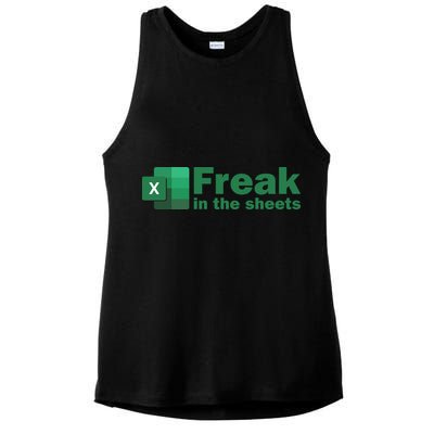 Funny Excel Sheets Freak In The Excel Sheets Ladies PosiCharge Tri-Blend Wicking Tank