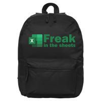 Funny Excel Sheets Freak In The Excel Sheets 16 in Basic Backpack