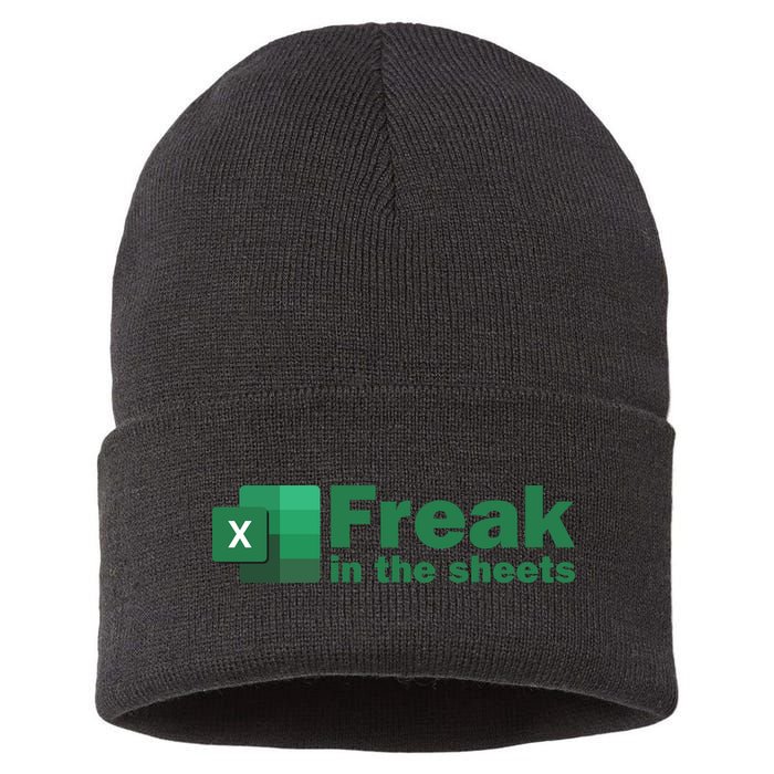 Funny Excel Sheets Freak In The Excel Sheets Sustainable Knit Beanie