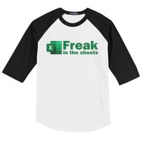 Funny Excel Sheets Freak In The Excel Sheets Baseball Sleeve Shirt
