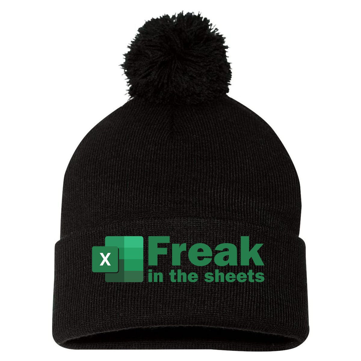 Funny Excel Sheets Freak In The Excel Sheets Pom Pom 12in Knit Beanie