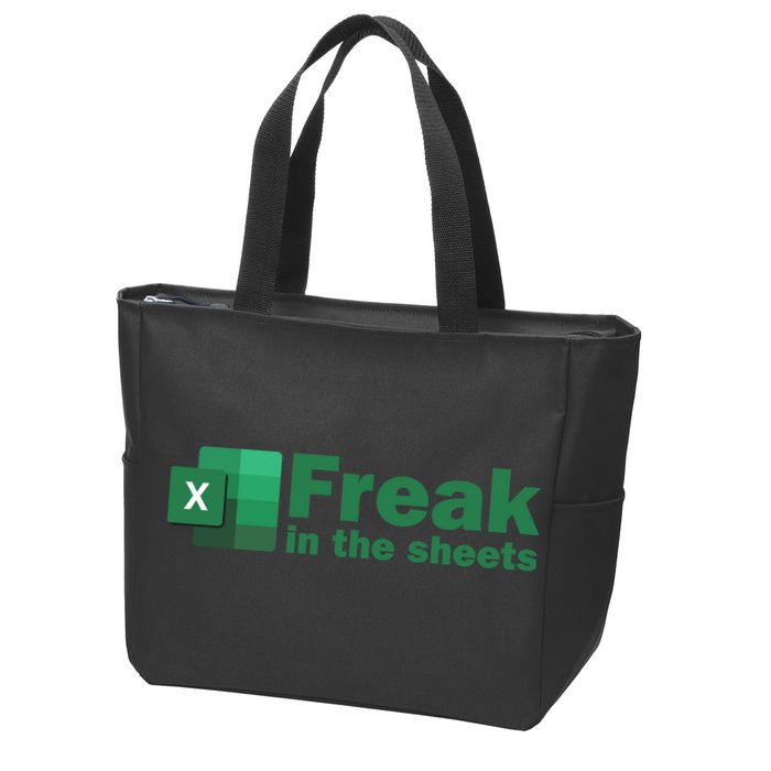 Funny Excel Sheets Freak In The Excel Sheets Zip Tote Bag