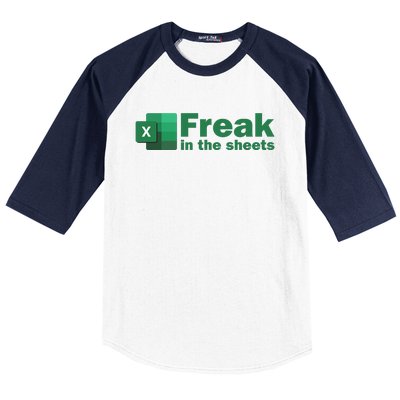 Funny Excel Sheets Freak In The Excel Sheets Baseball Sleeve Shirt