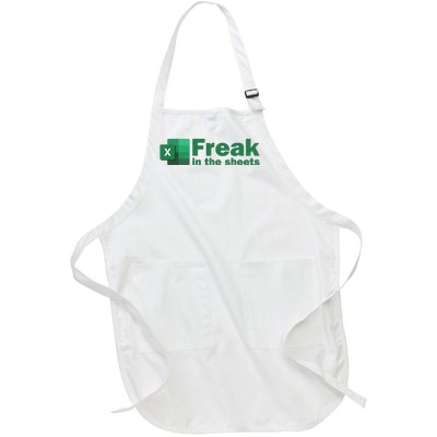 Funny Excel Sheets Freak In The Excel Sheets Full-Length Apron With Pockets