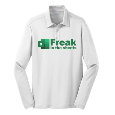 Funny Excel Sheets Freak In The Excel Sheets Silk Touch Performance Long Sleeve Polo