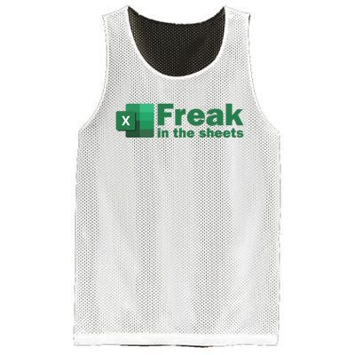 Funny Excel Sheets Freak In The Excel Sheets Mesh Reversible Basketball Jersey Tank