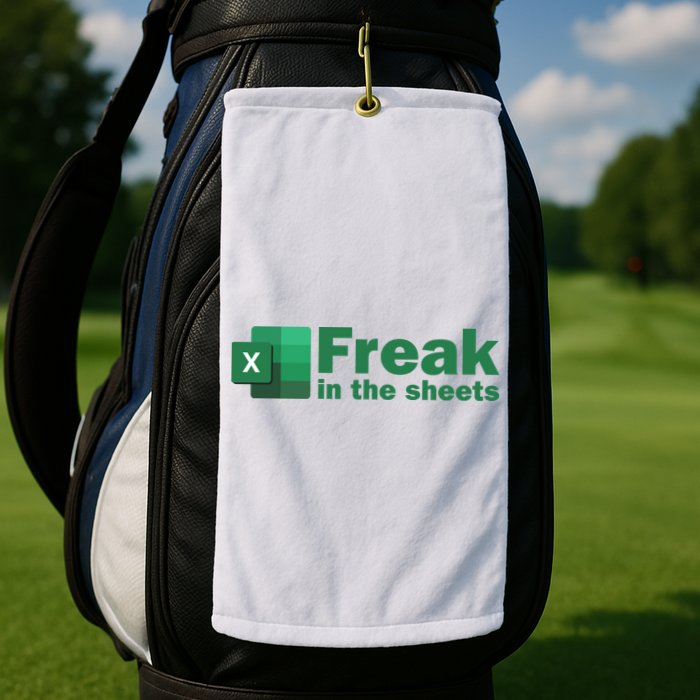 Funny Excel Sheets Freak In The Excel Sheets Golf Towel