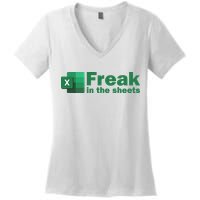 Funny Excel Sheets Freak In The Excel Sheets Women's V-Neck T-Shirt