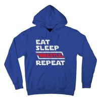 Funny Eat Sleep Wrestle Repeat Wrestling Gift Gift Hoodie