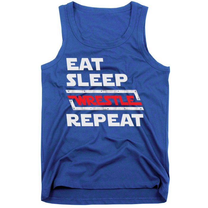 Funny Eat Sleep Wrestle Repeat Wrestling Gift Gift Tank Top