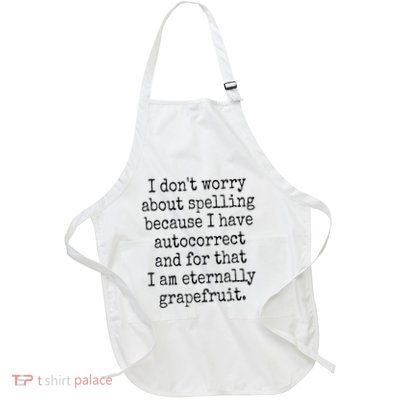 Funny English Spelling School Teacher Full-Length Apron With Pockets