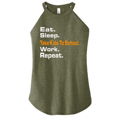 Funny Eat Sleep Take To School Work Repeat Hoody Funny Gift Cool Gift Women's Perfect Tri Rocker Tank