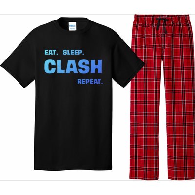 Funny Eat Sleep Clash Repeat Gaming Cool Gift Pajama Set