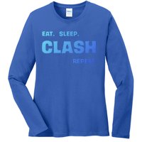 Funny Eat Sleep Clash Repeat Gaming Cool Gift Ladies Long Sleeve Shirt