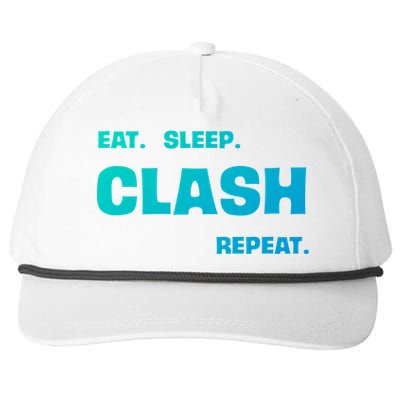 Funny Eat Sleep Clash Repeat Gaming Cool Gift Snapback Five-Panel Rope Hat