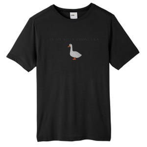 Funny Embroidered Silly Goose In My Silly Goose Era Cute Goose Embroidery Goo Tall Fusion ChromaSoft Performance T-Shirt