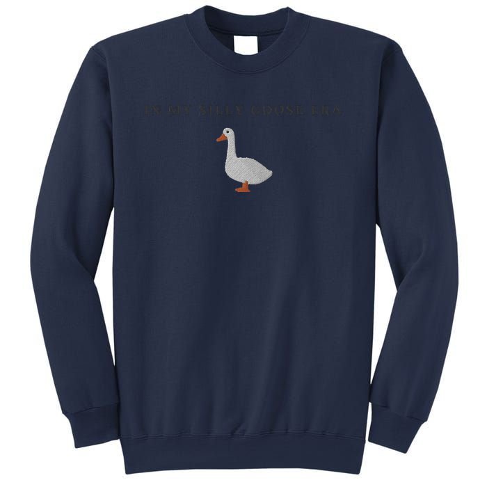 Funny Embroidered Silly Goose In My Silly Goose Era Cute Goose Embroidery Goo Sweatshirt