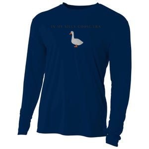 Funny Embroidered Silly Goose In My Silly Goose Era Cute Goose Embroidery Goo Cooling Performance Long Sleeve Crew