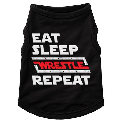 Funny Eat Sleep Wrestle Repeat Wrestling Gift Cute Gift Doggie Tank