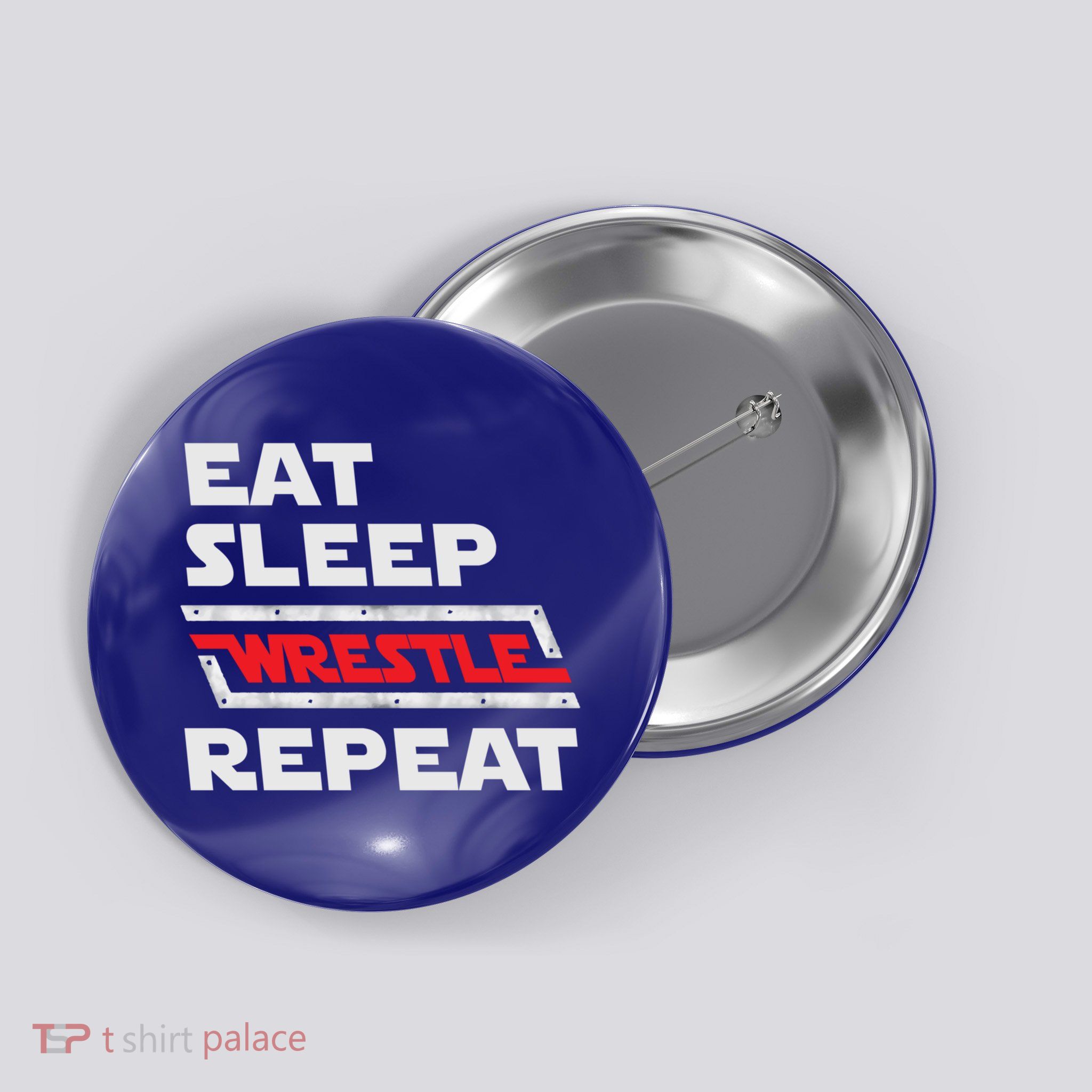 Funny Eat Sleep Wrestle Repeat Wrestling Gift Cute Gift Button