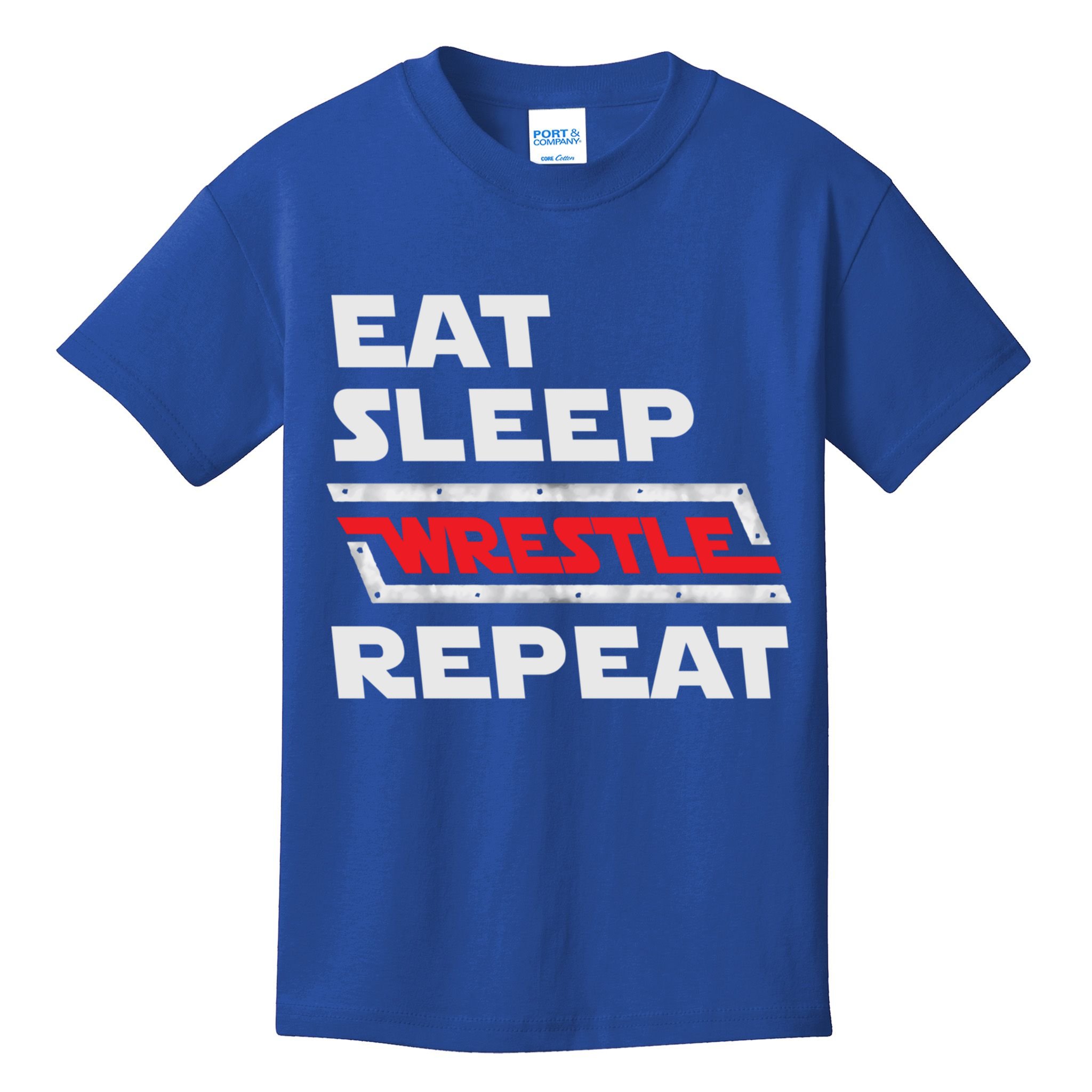 Funny Eat Sleep Wrestle Repeat Wrestling Gift Cute Gift Kids T-Shirt