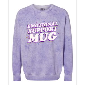 Funny Emotional Support Mug Purple version Colorblast Crewneck Sweatshirt