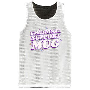 Funny Emotional Support Mug Purple version Mesh Reversible Basketball Jersey Tank