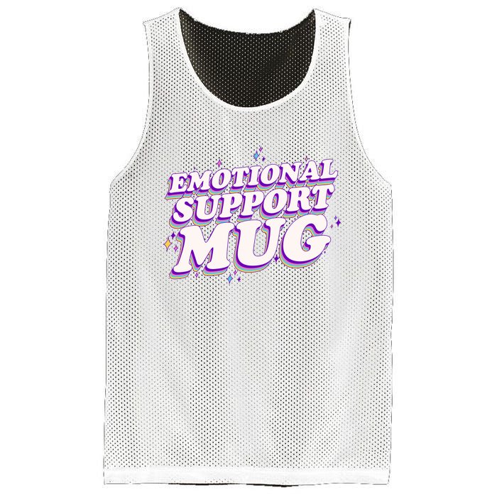 Funny Emotional Support Mug Purple version Mesh Reversible Basketball Jersey Tank