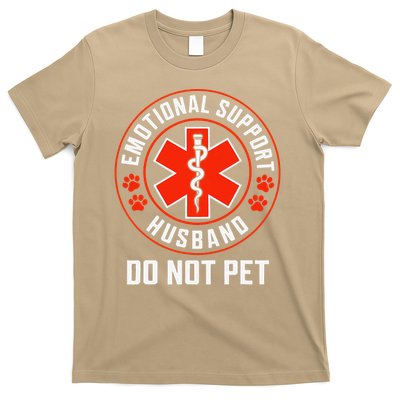 Funny Emotional Support Husband Do Not Pet For Women T-Shirt