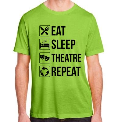 Funny Eat Sleep Theatre Repeat Gift Adult ChromaSoft Performance T-Shirt