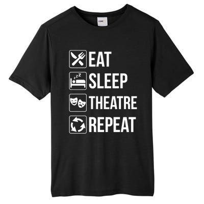 Funny Eat Sleep Theatre Repeat Gift Tall Fusion ChromaSoft Performance T-Shirt