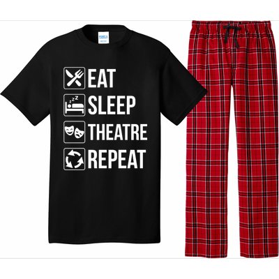 Funny Eat Sleep Theatre Repeat Gift Pajama Set