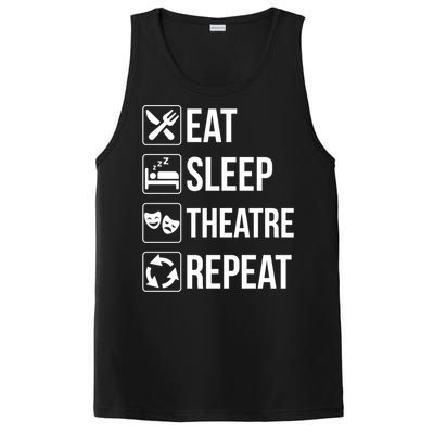 Funny Eat Sleep Theatre Repeat Gift PosiCharge Competitor Tank