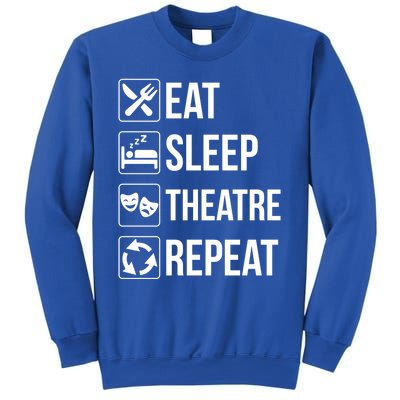 Funny Eat Sleep Theatre Repeat Gift Sweatshirt