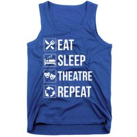 Funny Eat Sleep Theatre Repeat Gift Tank Top