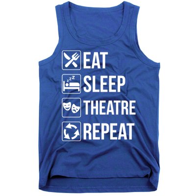 Funny Eat Sleep Theatre Repeat Gift Tank Top