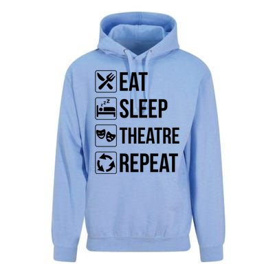 Funny Eat Sleep Theatre Repeat Gift Unisex Surf Hoodie