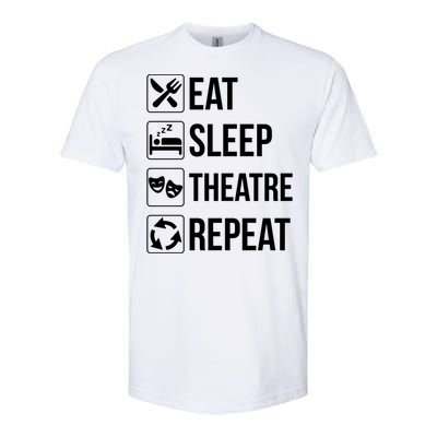 Funny Eat Sleep Theatre Repeat Gift Softstyle CVC T-Shirt