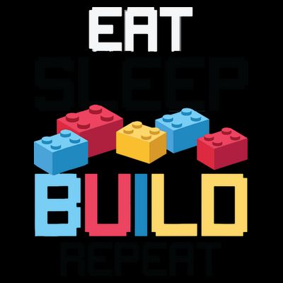 Funny Eat Sleep Build Gift Men Women Cool Blocks Building T-Shirt