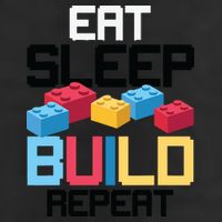 Funny Eat Sleep Build Gift Men Women Cool Blocks Building 11oz C Handle Ceramic Mug