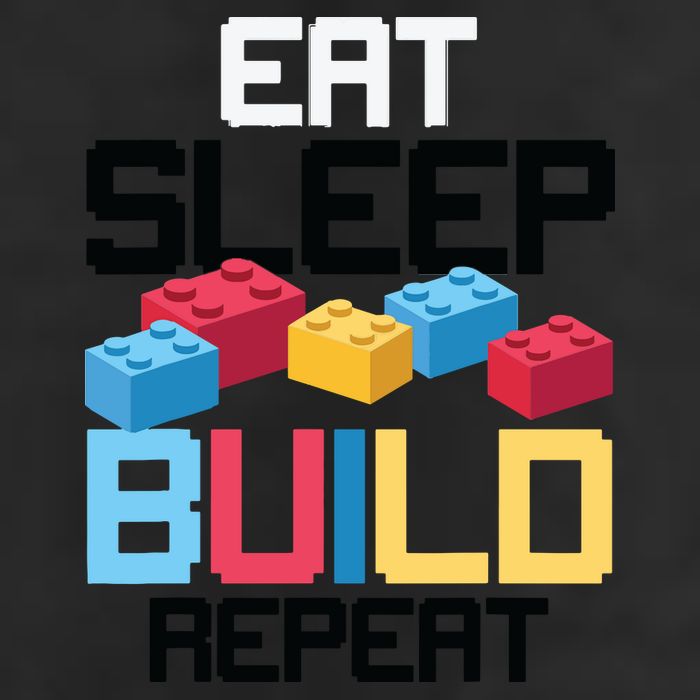 Funny Eat Sleep Build Gift Men Women Cool Blocks Building 11oz C Handle Ceramic Mug