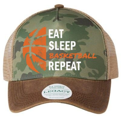 Funny Eat Sleep Basketball Repeat Sports Legacy Tie Dye Trucker Hat