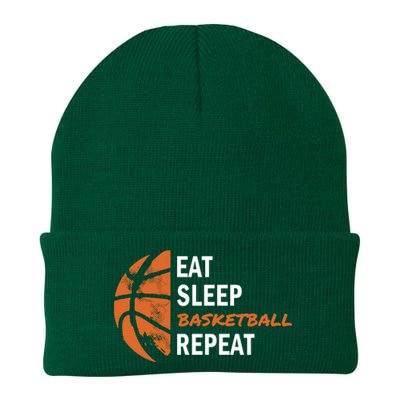 Funny Eat Sleep Basketball Repeat Sports Knit Cap Winter Beanie