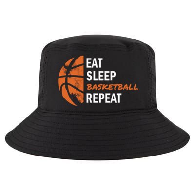 Funny Eat Sleep Basketball Repeat Sports Cool Comfort Performance Bucket Hat