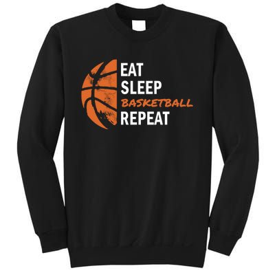 Funny Eat Sleep Basketball Repeat Sports Sweatshirt