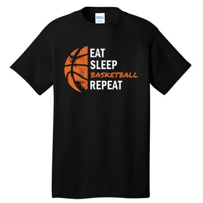 Funny Eat Sleep Basketball Repeat Sports Tall T-Shirt